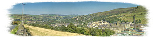 Looking down the Colne Valley over Marsden