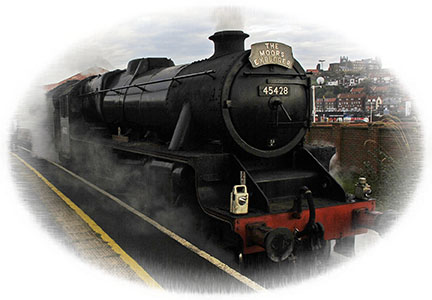 Yorkshire Steam Trains - The Moors Explorer is fired up and ready to leave Whitby Yorkshire Steam Trains - The Moors Explorer is fired up and ready to leave Whitby
