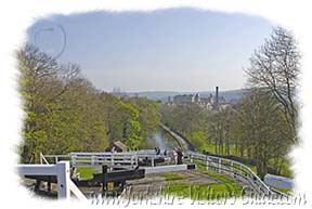 Picture of World famous Bingley Five Rise Locks looking East