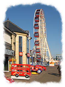 Picture of the funfair on the promenade at Bridlington