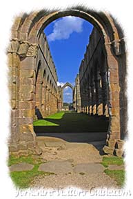 Yorkshire History - Picture of the knave at Fountains Abbey - click the picture to visit Fountains Abbey