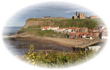 Picture of Old Whitby below its parish church of St. Mary